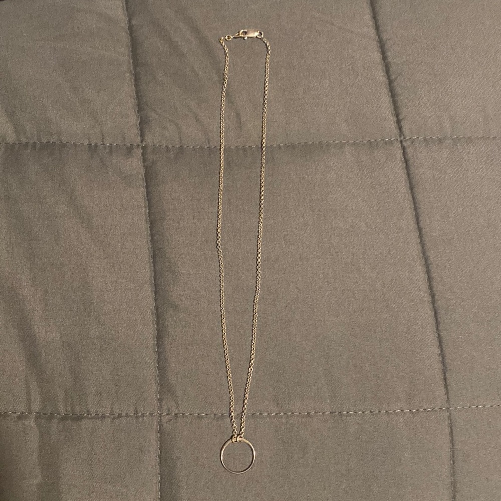 Silver Circle Pendant Necklace